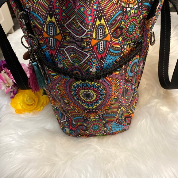 NEW! The Sak Rainbow Wanderlust Sakroots Tacoma Large Travel Weekender Tote - Picture 5 of 15